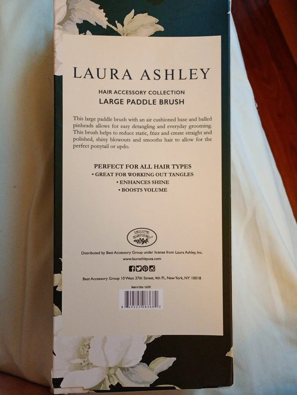 Laura Ashley Large Paddle Brush Green